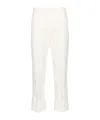 Peserico High-waist Cropped Trousers In White