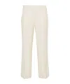 Peserico High-waist Tailored Cropped Trousers In White