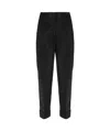 Peserico Corduroy Belt-loop Trousers In Black