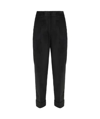 PESERICO CORDUROY BELT-LOOP TROUSERS