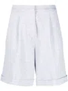 Peserico High-waisted Short Shorts In Grey