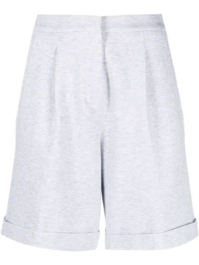 Peserico High-waisted Short Shorts In Grey