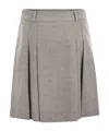 Peserico Short Skirt In Wool And Viscose In Gray