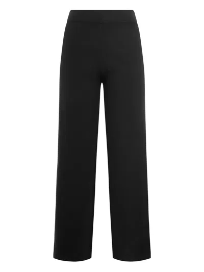 Peserico High-waisted Trousers In Black