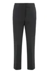 Peserico High-waisted Trousers With A Crease In Gray