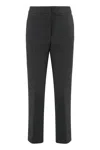 Peserico High-waisted Trousers With A Crease In Gray