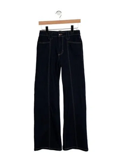 Pre-owned Peserico High-rise Flared Jeans In Blue