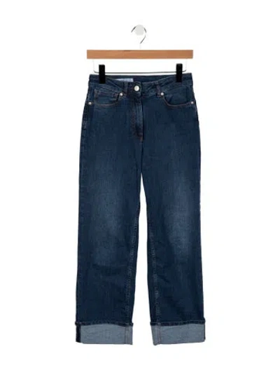 Pre-owned Peserico High-rise Straight Leg Jeans In Blue