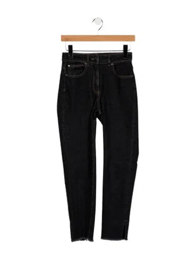 Pre-owned Peserico High-rise Straight Leg Jeans In Blue