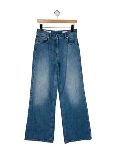 Pre-owned Peserico High-rise Wide Leg Jeans In Blue