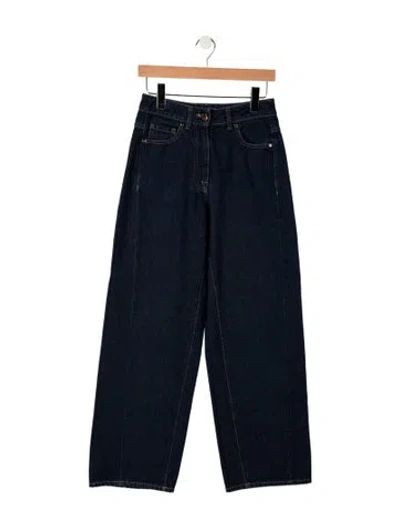 Pre-owned Peserico High-rise Wide Leg Jeans In Blue