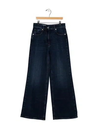 Pre-owned Peserico High-rise Wide Leg Jeans In Blue