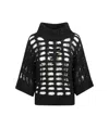 Peserico Hollow Sweater In Black