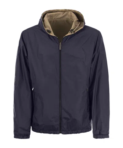 PESERICO HOODED DOUBLE-BREASTED CASUAL JACKET