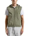 Peserico Hooded Double Slider Vest In Mediterran