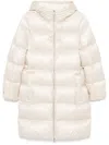 Peserico Hooded Down Coat In Neutrals