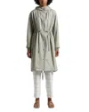 Shop Peserico Hooded Dust Coat In Eucalyptus