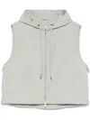 Peserico Hooded Gilet In Green