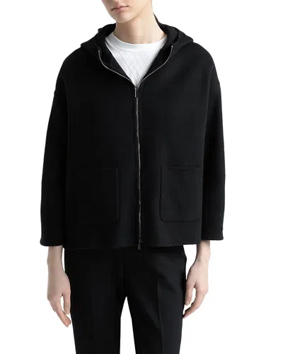 Peserico Hooded Jacket In Tricot Back