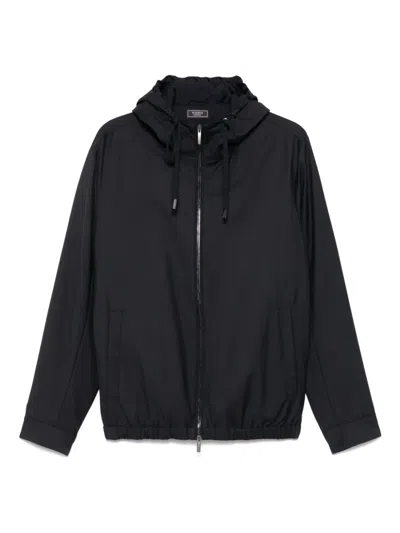 Peserico Hooded Jacket In Blue