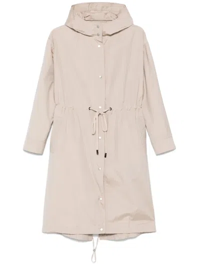 Peserico Hooded Parka In Neutral