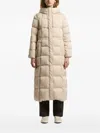 Peserico Hooded Quilted Down Coat In Neutral