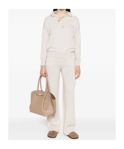 Peserico Hooded Sweater In White