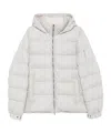 Peserico Hooded Zipper Down Jacket In White