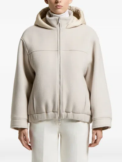 Peserico Long-sleeve Casual Jacket In Neutral