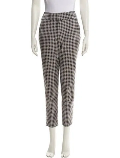 Pre-owned Peserico Houndstooth Print Skinny Leg Pants In Neutral