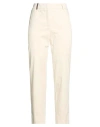 Peserico Icon 4718 Woman Pants Beige Size 12 Cotton, Elastane In Neutral