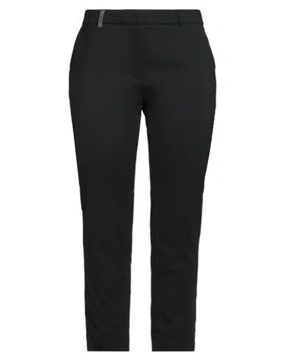 Peserico Icon 4718 Woman Pants Black Size 12 Wool, Polyester, Elastane