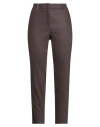 Peserico Icon 4718 Woman Pants Chocolate Brown Size 16 Virgin Wool, Cashmere, Elastane In Brown