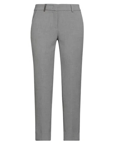 Peserico Icon 4718 Woman Pants Grey Size 14 Polyester, Viscose, Cotton, Elastane In Gray
