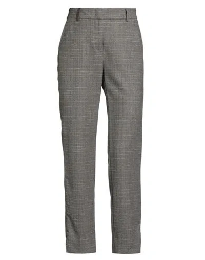 Peserico Icon 4718 Woman Pants Grey Size 14 Virgin Wool, Elastane In Gray