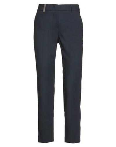 Peserico Icon 4718 Woman Pants Midnight Blue Size 2 Polyester, Wool, Elastane