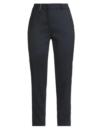 Peserico Icon 4718 Woman Pants Midnight Blue Size 4 Wool, Polyester, Elastane