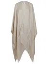 Peserico Intricately Woven Kimono Scarf With Lurex Detailing In Neutral