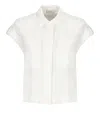 Peserico Casual Silk Blend Collared Neck Top