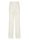 Peserico Ivory Linen Trousers