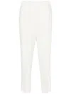 PESERICO IVORY WHITE TAPERED TROUSERS