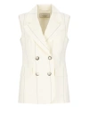 PESERICO IVORY WOOL DOUBLEBREASTED GILET