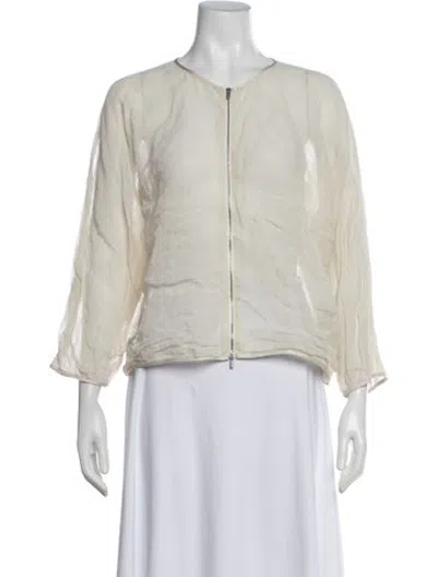 Pre-owned Peserico Jacket In Neutrals