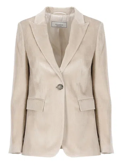 Peserico Jackets Beige In White