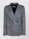 Peserico Jackets With Button Detailing And Pockets In Gray