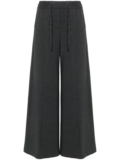 Peserico Jersey Track Pants In Black