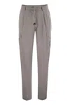 Peserico Jogger In Lightweight Stretch Cotton Canvas