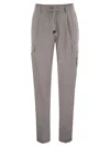 Peserico Jogger In Lightweight Stretch Cotton Canvas