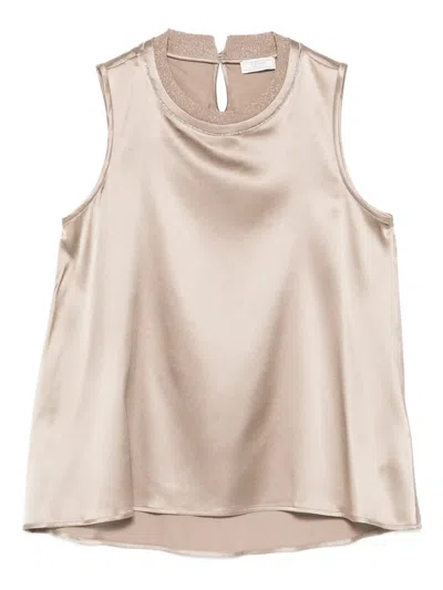 Peserico Keyhole-detail Top In Brown