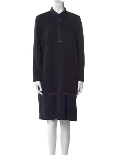 Pre-owned Peserico Knee-length Dress In Blue